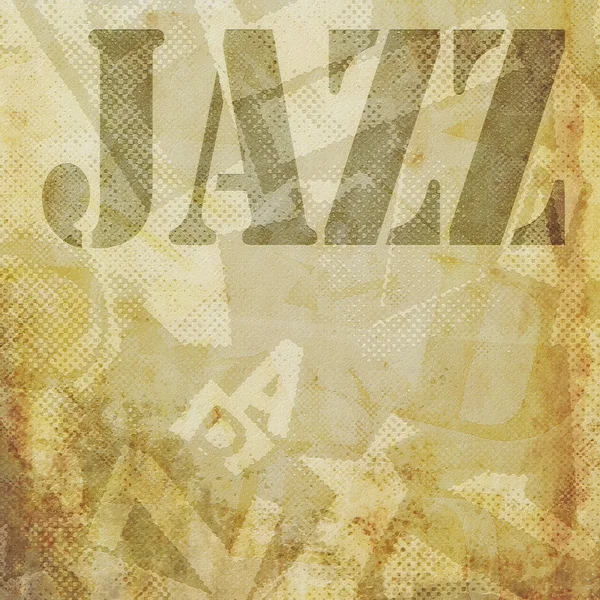 Jazz music on old grunge background, halftone dots texture