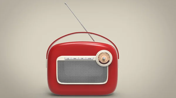 Awesome red retro vintage radio