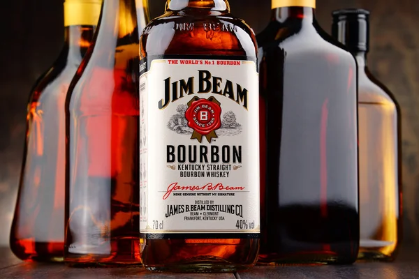 Bottle of Jim Beam bourbon