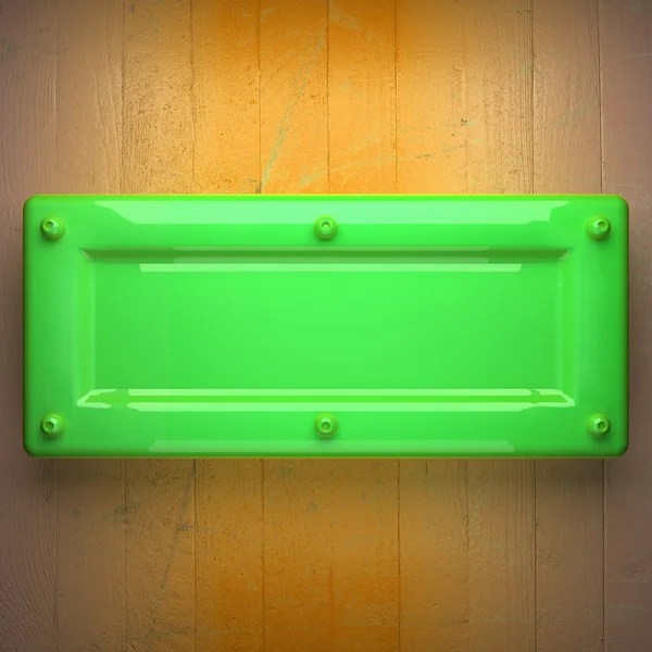 Green metal and yellow wood background