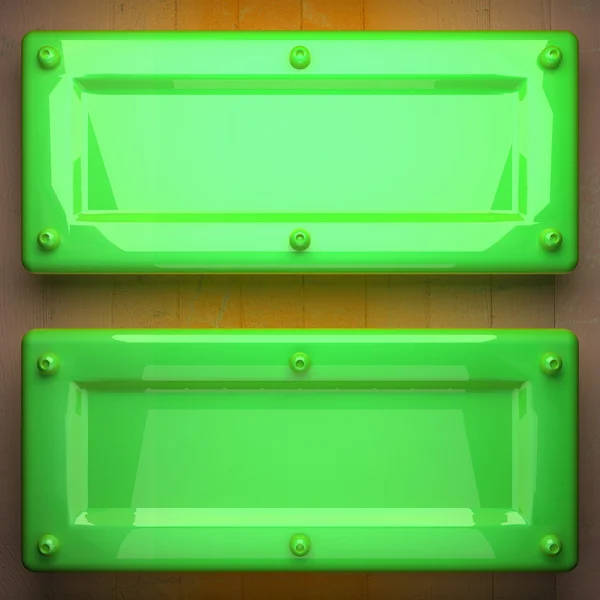 Green metal and yellow wood background