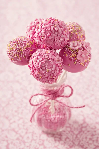 Pink cake pops