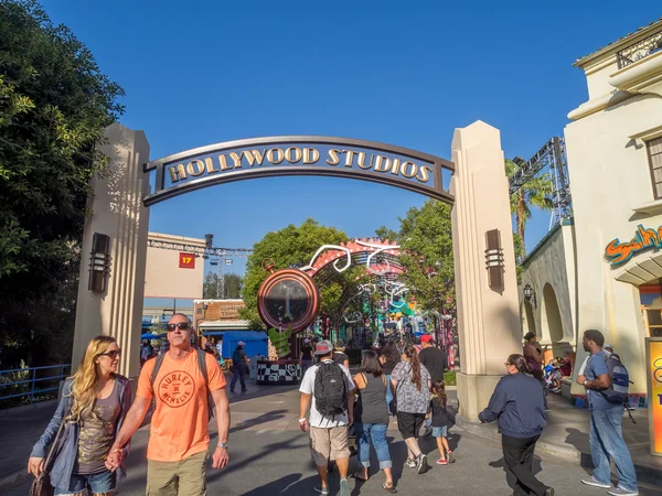 Tourists at the Hollywood Studios section of the Disney California Adventure Park