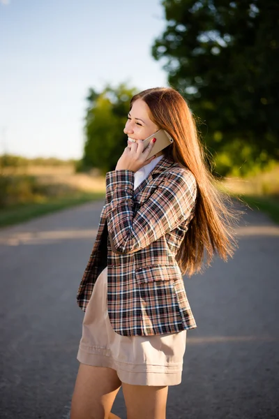 Lady speaking on phone