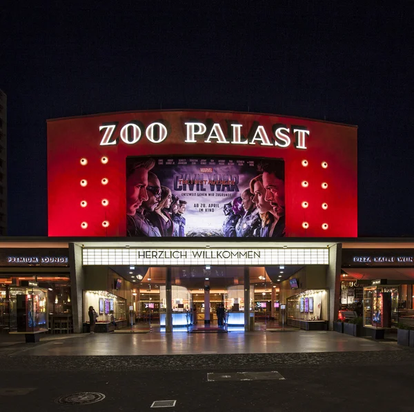 The premiere cinema Zoo Palast in Berlin by night