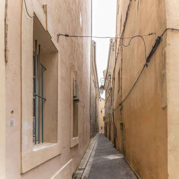 Narrow road in the old town of Aix en Provence