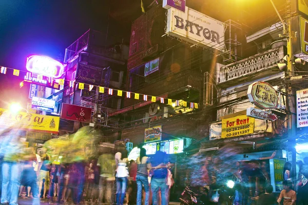 Traveler and local people have party in the Khao San Road