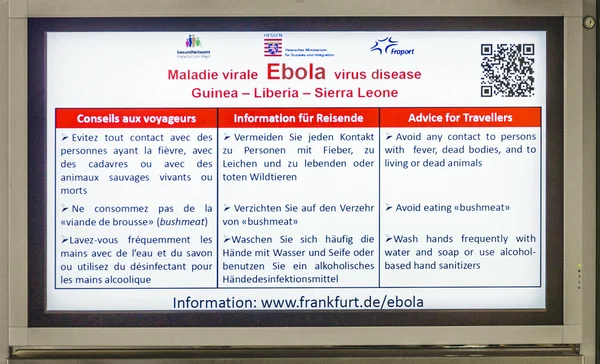 Advice for travellers how to react to avoid EBOLA