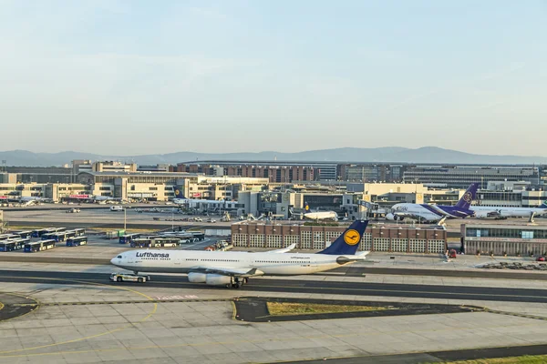 Lufthansa Aircraft ready for boarding at Terminal 1