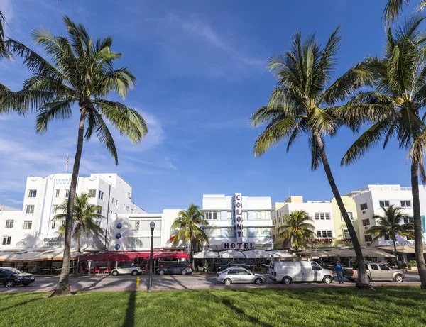 The famous Ocean Drive Avenue in Miami Beach