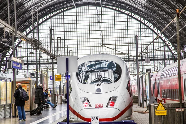 Intercity Express (ICE) train of the Deutsche Bahn (DB) at the F