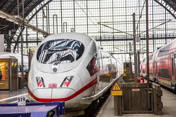 Intercity Express (ICE) train of the Deutsche Bahn (DB) at the F