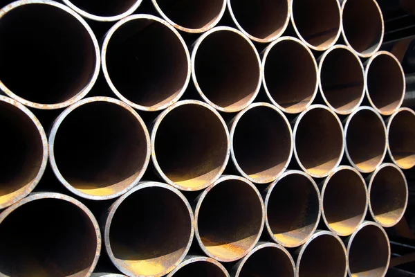 Stack of steel tubes