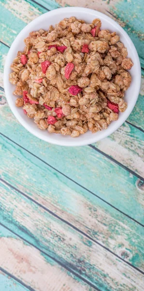 Breakfast Cereal In White Bowl