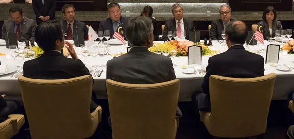 Deputy Prime Minister of Malaysia Ahmad Zahid Hamidi in a meeting with Japanese officials.