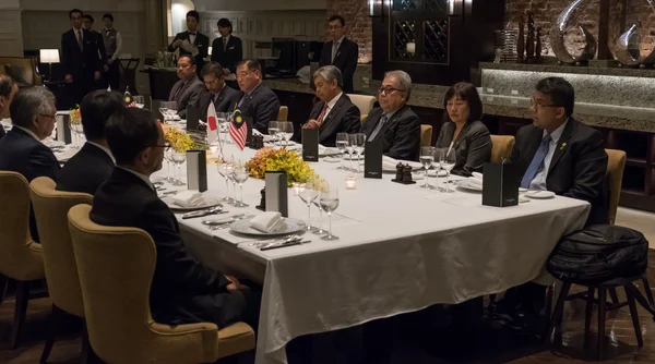 Deputy Prime Minister of Malaysia Ahmad Zahid Hamidi in a meeting with Japanese officials.
