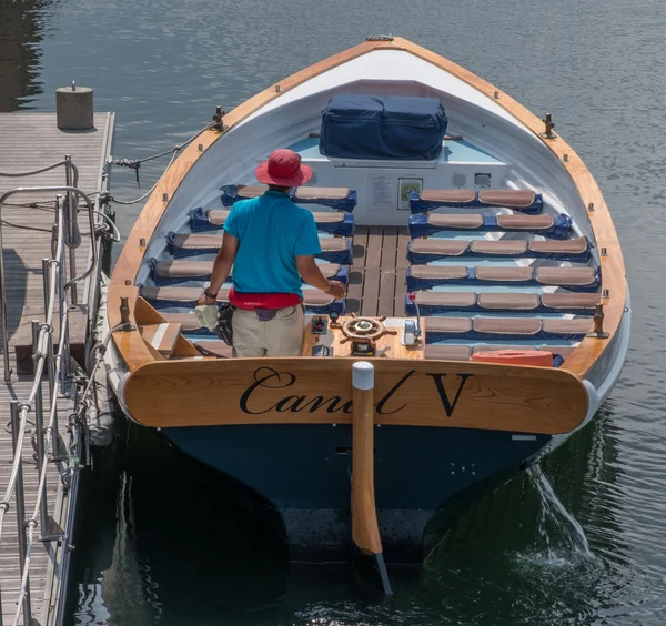 An unidentified boatmen in his boat