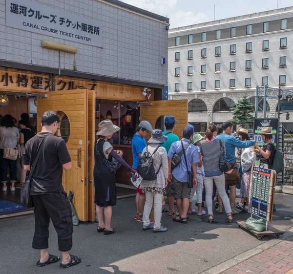 Tourists In Otaru City, Japan