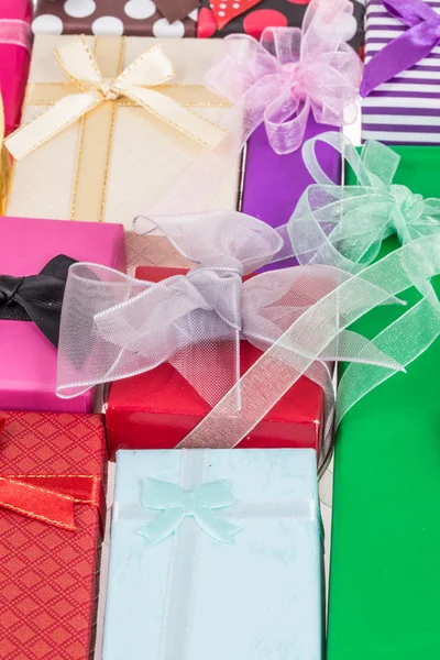 Colorful gift boxes as a background