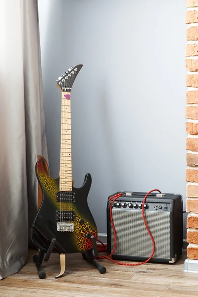 Electric guitar and amp