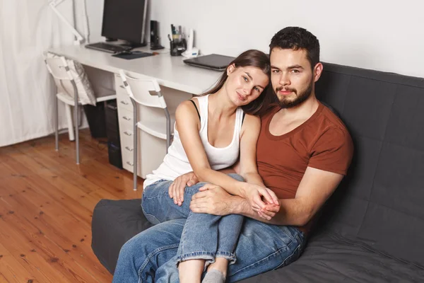 Young couple at home