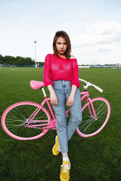 Sexy girl on the bike
