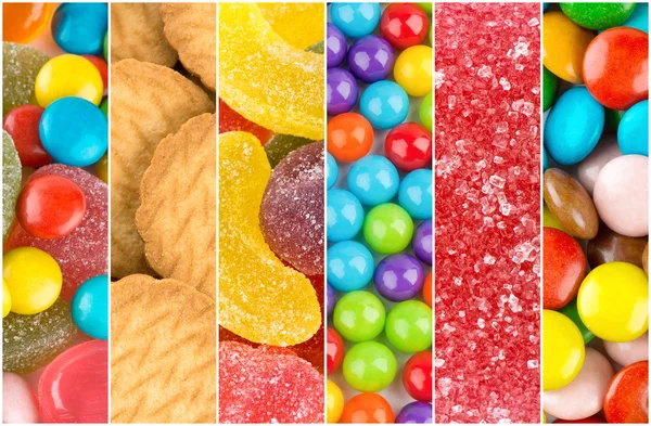 Different colorful sweets backgrounds