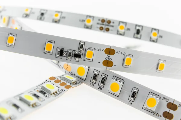 White LED strips for voltage 12V and 24V with adjustable