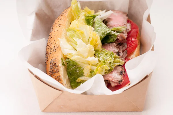 Steak sandwich take out meal