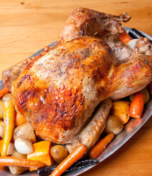 Roasted turkey dinner with seasonal vegetables
