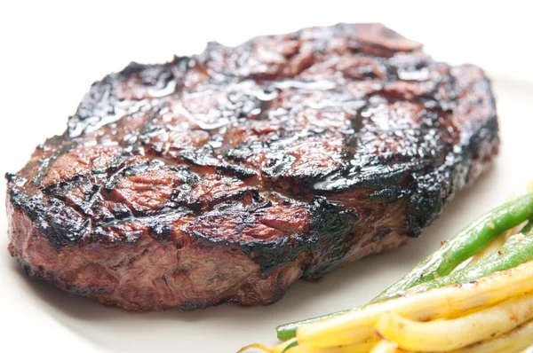 Bbq rib steak off the grill