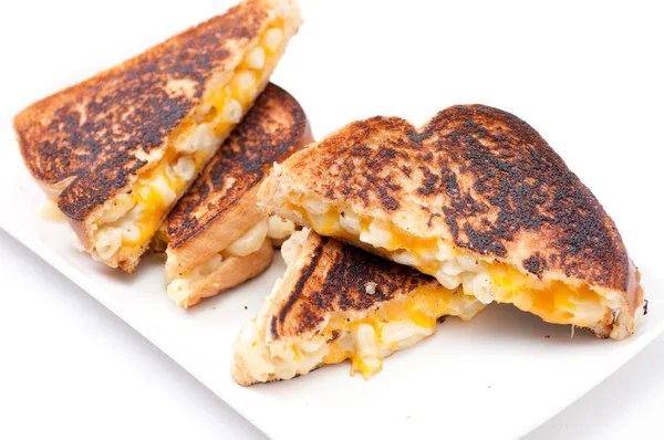 Grilled macaroni and cheese sandwich