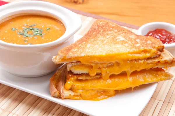 Soup and grilled cheese