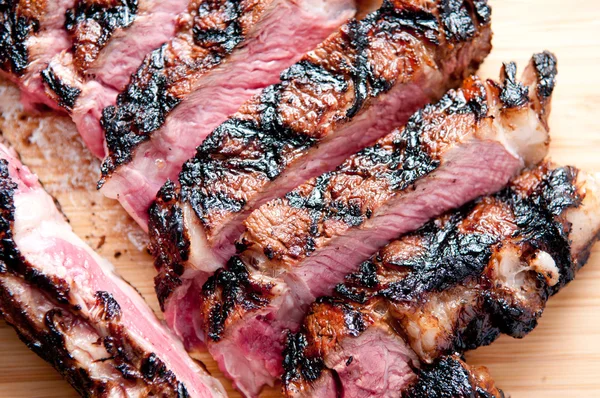 Rare rib steak