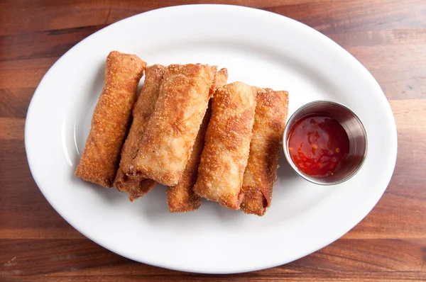 Hand made spring roll or egg roll