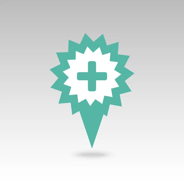 另外,医院,药店,诊所针地图图标 - 图库矢量图像