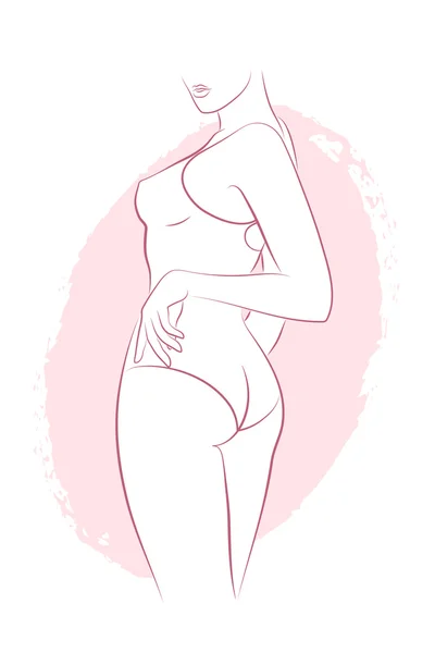Vector stylized figure of a sexy woman