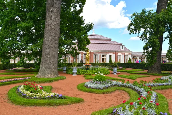 ORANIENBAUM, RUSSIA - JULY 25, 2015: View of Nizhn garden in the summer