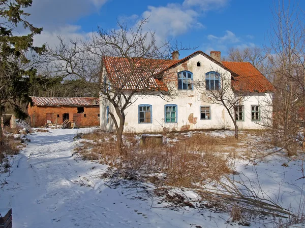 The old house in the settlement, the Kaliningrad region