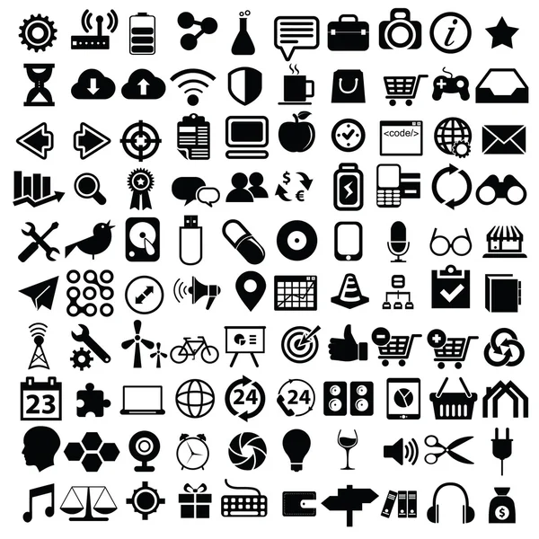 Flat icons design modern set of various financial service items, web and technology development, business management symbol, marketing items and office equipment