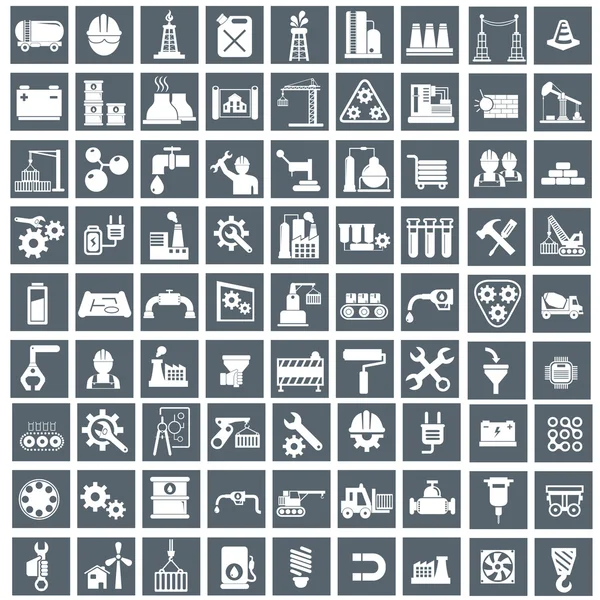 Industry, energy and construction icons set, industrial and engineering