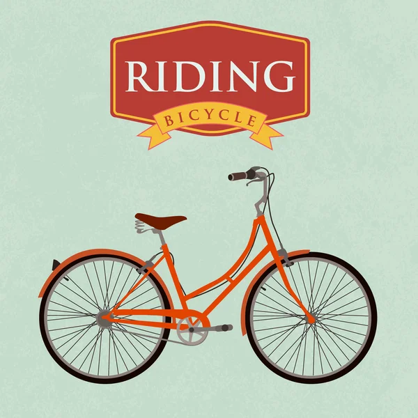 Bicycle, Retro Illustration poster