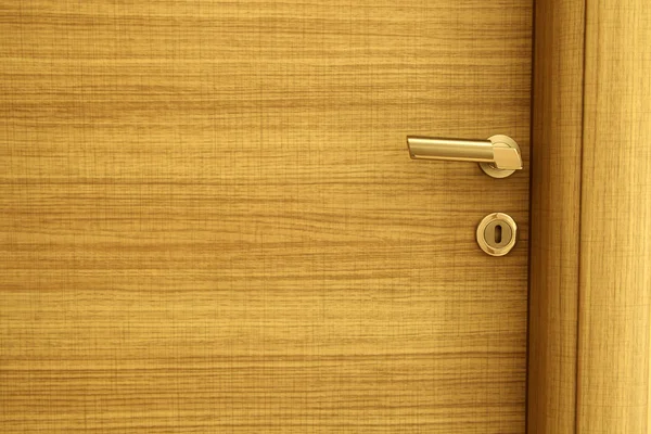 Door handle and door lock close-up