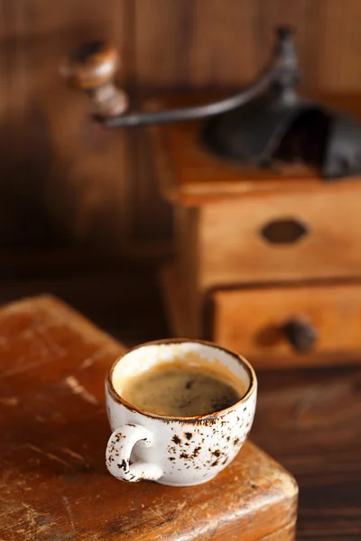 Coffee in vintage cup