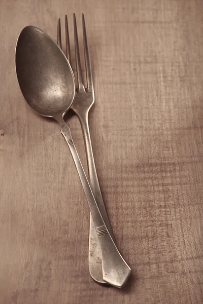 Vintage silver cutlery fork spoon