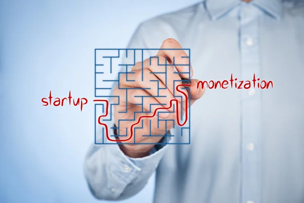 Businessman plan startup strategy and its growth and monetization