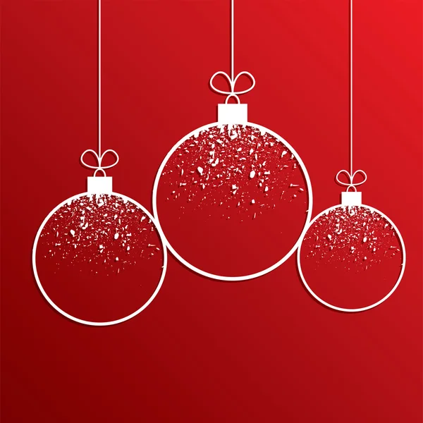 Vector winter holiday illustration of christmas balls