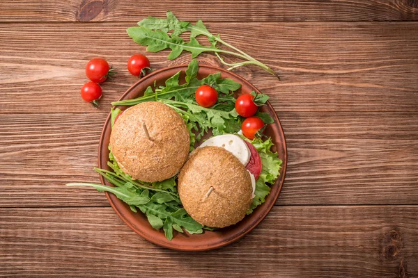 Fresh homemade burger . Vegetarian Burger.Backgrounds.