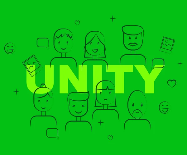 Unity People Represents Team Work And Cooperation