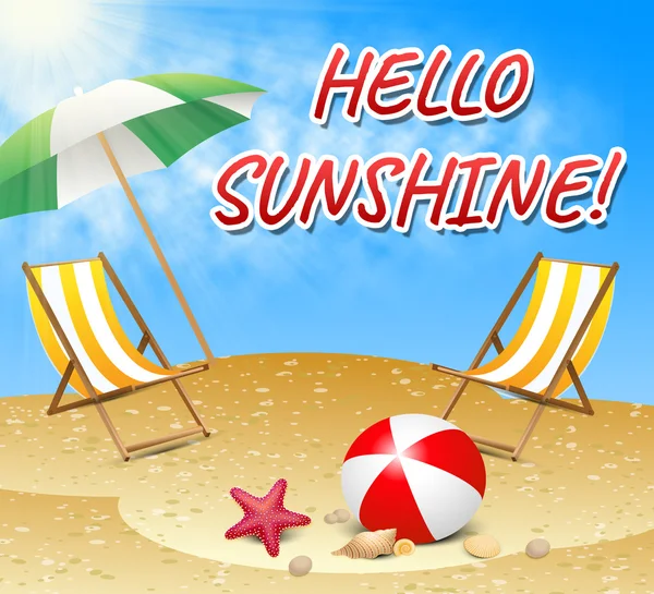 Hello Sunshine Represents Summer Time And Beaches